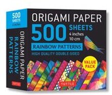 Origami Paper Rainbow Patterns 500 Sheets 10cm