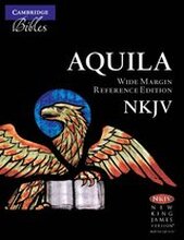 NKJV Aquila Wide Margin Reference Bible, Black Calf Split Leather, Red-letter Text, NK744:XRM