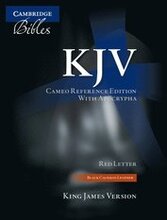 KJV Cameo Reference Bible with Apocrypha, Black Calfskin Leather, Red-letter Text, KJ455:XRA Black Calfskin Leather