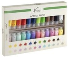 Akrylfärg i ask : 24 färger x 22 ml