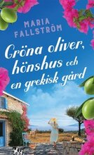 Gröna oliver, hönshus och en grekisk gård