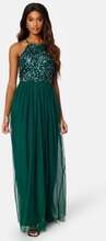 AngelEye High Neck Sequin Maxi Dress Emerald XXL (UK18)