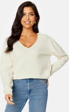 BUBBLEROOM CC Cashmere mix v-neck sweater Cream XL