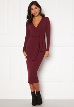 BUBBLEROOM Ines jersey dress Wine-red XS