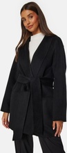 BUBBLEROOM Lilah Belted Wool Coat Black XL