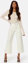 BUBBLEROOM Cropped Wide Jeans Offwhite 44