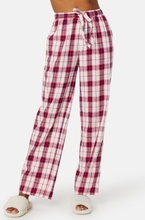 BUBBLEROOM Naya Flannel Pants Dark red / Checked 34