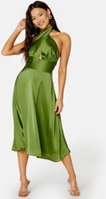 Bubbleroom Occasion Finelle Halterneck Dress Green 2XL