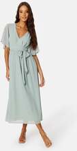 Bubbleroom Occasion Butterfly Sleeve Midi Dress Dusty green 46