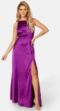 Bubbleroom Occasion Laylani Satin Gown Dark purple 44