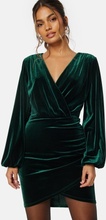 Bubbleroom Occasion Leija Velvet Dress Dark green XS