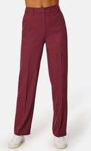 BUBBLEROOM High Waist Regular Suit Trousers Dark red 36