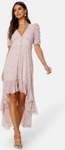 BUBBLEROOM Summer Luxe High-Low Midi Dress Pink / Floral 46