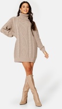 BUBBLEROOM Tracy knitted sweater dress Nougat XS