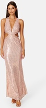 Elle Zeitoune Lauinda Sequin Gown Rose Gold XL (UK16)