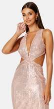 Elle Zeitoune Lauinda Sequin Gown Rose Gold XL (UK16)