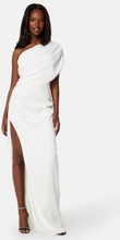 Elle Zeitoune Luna Satin One Shoulder Dress White XL