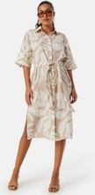 GANT Palm Print Linen Shirt Dress Beige 36