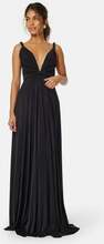 Goddiva Multi Tie Maxi Dress Black S (UK10)