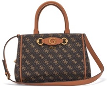 Guess Izzy Small Girlfriend Bag BROWN LOGO/COGNAC One size