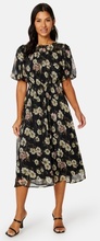 Happy Holly Lynetta Midi Dress Black / Floral 52/54