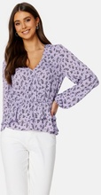 Happy Holly Serene wrap blouse Lavender / Patterned 32/34