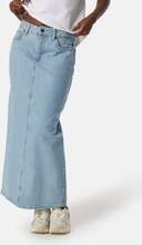 Object Collectors Item Objellen Mid Waist long denim skirt Light Blue Denim L