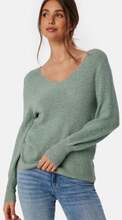 ONLY Atia L/S V-Neck Pullover Chinois Green Melang XL