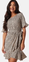 ONLY Onl New Olivia Short Wrap Dress Silver Mink L