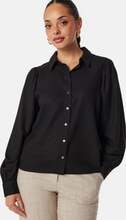 ONLY Onlcaro Linen Puff Shirt Black L