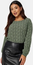ONLY Vic L/S Top Hedge green AOP Vica 40