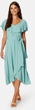 Trendyol Saga Flounce Wrap Dress Mint 36