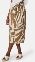 VILA Vidogma uma RW paperbag midi skirt Brown/Beige 34