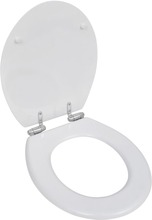 vidaXL Toalettsete med myk lukkefunksjon MDF stilrent design hvit