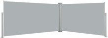 vidaXL Uttrekkbar sidemarkise 160x600 cm grå
