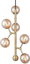 Halo Design Atom Vertical Lysekrone Antik Messing 6xg9 Loftlamper