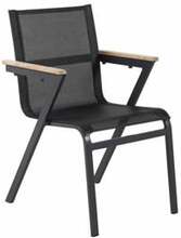 Mexico Garden Chair Alu/textilene/teak Box Hagestoler