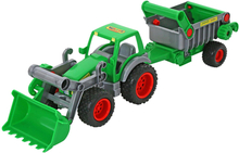 WADER QUALITY TOYS Farmer Technic - Traktor med frontskovl og tippelad
