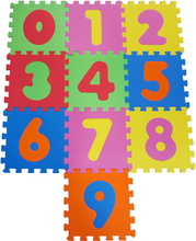 knorr® toys Puzzlemåtte tal 0-9, 10 dele, skumgulv