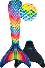 XTREM Toys and Sports - FIN FUN Mermaid Havfrue Original Str. Voksen XS, Rainbow Reef