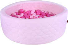 knorr® toys kuglebad blødt - Hyggeligt hjerterose inklusive 300 kugler blødt lyserødt