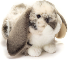 Teddy HERMANN ® kanin, der ligger gråhvid, 30 cm