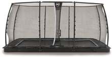 EXIT Dynamisk jordniveau trampolin 275 x 458 cm med sikkerhedsnet, sort