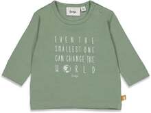 Feetje Langærmet skjorte World Welcome Til Earth Grøn