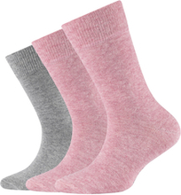 Camano sokker pink melange 3-pak økologisk cotton