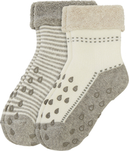Camano sokker 2-pack ABS light grå melange