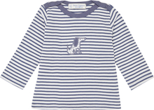Sense Organics Langærmet skjorte, blågrå stripes