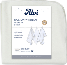 Alvi ® Molton bleer 3-pack hvid 40 x 40 cm