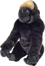 Teddy HERMANN ® Mountain gorilla sidder sort, 35 cm