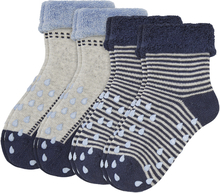 Camano Baby ABS-sokker kravler 4-pak blå mix